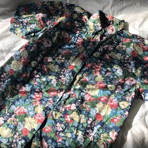 vintage floral button up